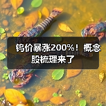 钨价暴涨200%!概念股梳理来了(图2) 钨价暴涨200%!概念股梳理来了(图2)