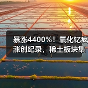 暴涨4400%!氧化钇疯涨创纪录,稀土板块集体躁动(图1) 暴涨4400%!氧化钇疯涨创纪录,稀土板块集体躁动(图1)