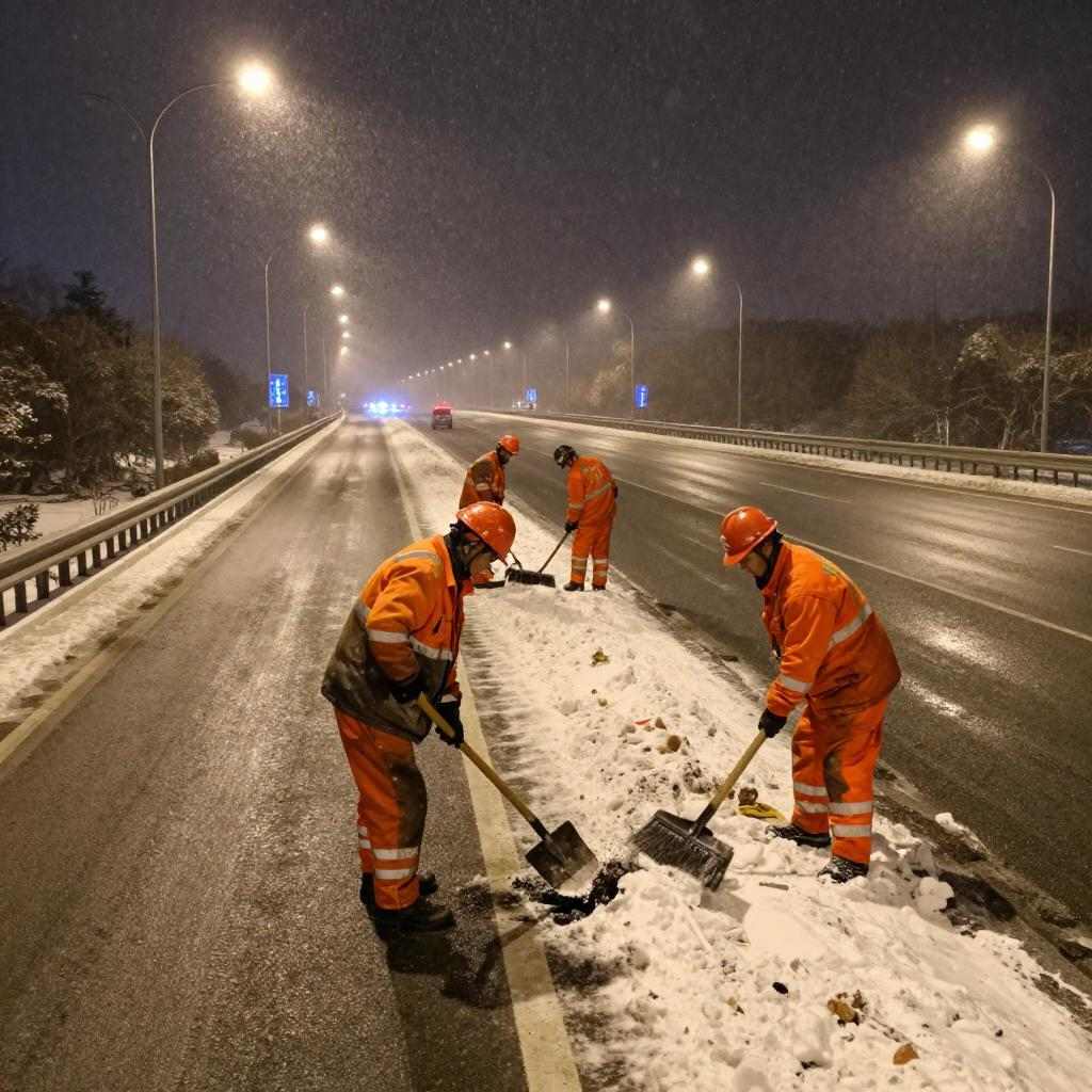 再战风雪!寒潮来袭,看公路人如何闻雪而动、破冰开路(图1) 再战风雪!寒潮来袭,看公路人如何闻雪而动、破冰开路